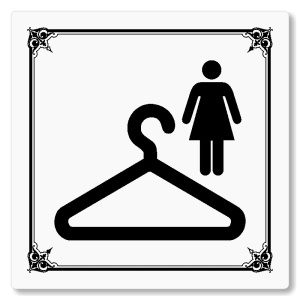 Šatna ženy, 100x100mm, bílá, Nebraska